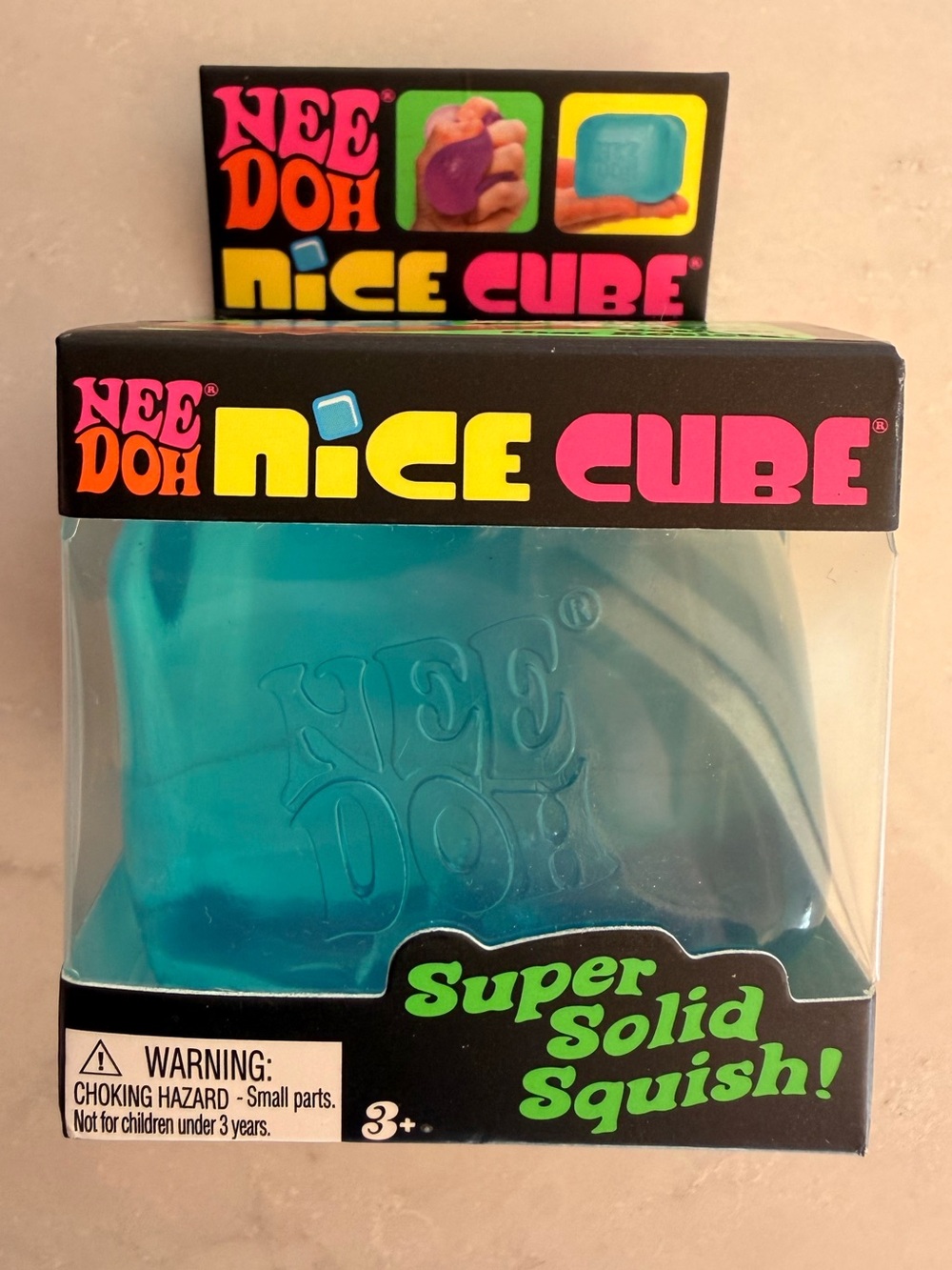 Nee Doh Nice Cube Super Solid Squishy NWT
